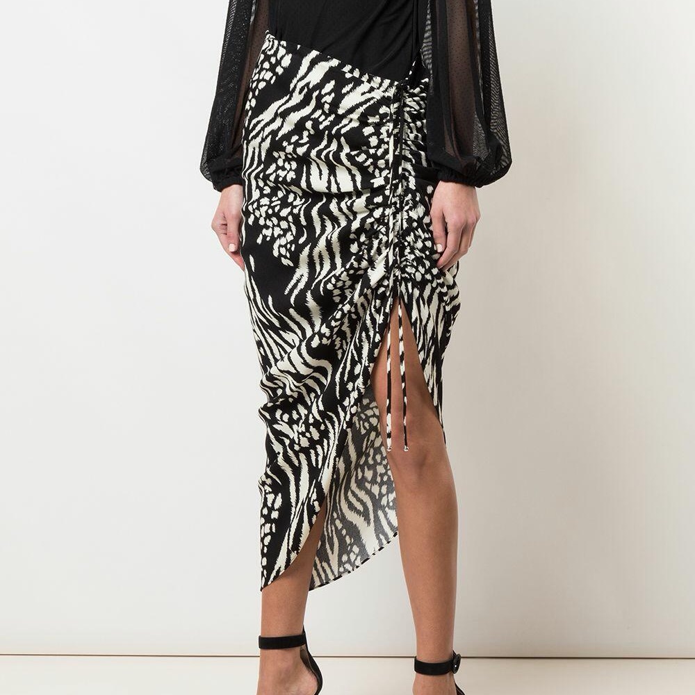 Veronica Beard Asymmetrical Black And White Skirt